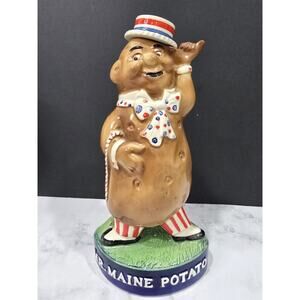 Vintage 1973 Ezra Brooks #185 Mr. Maine Potato Figural Decanter- Empty